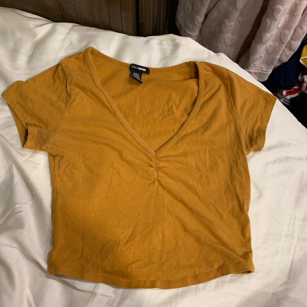 Burnt orange crop top